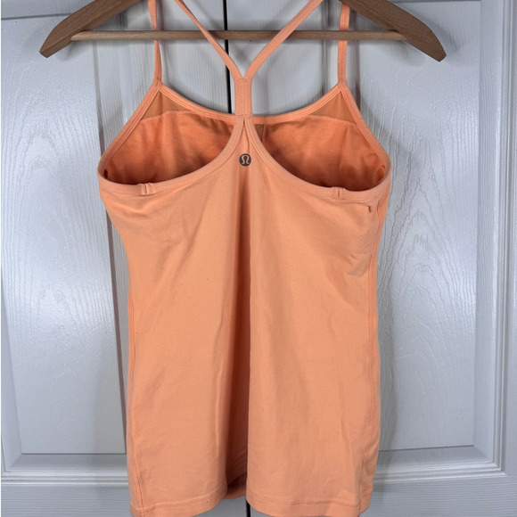 Women's Lululemon Orange Power Y Tanic Workout Tank Top Size 6 - Picture 5 of 7